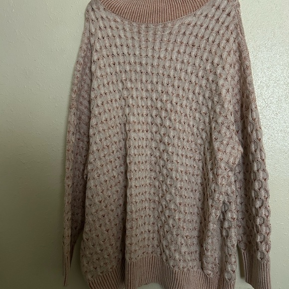 Knox Rose Cream Off-the-Shoulder Sweater with Chunky Knit - Picture 1 of 11